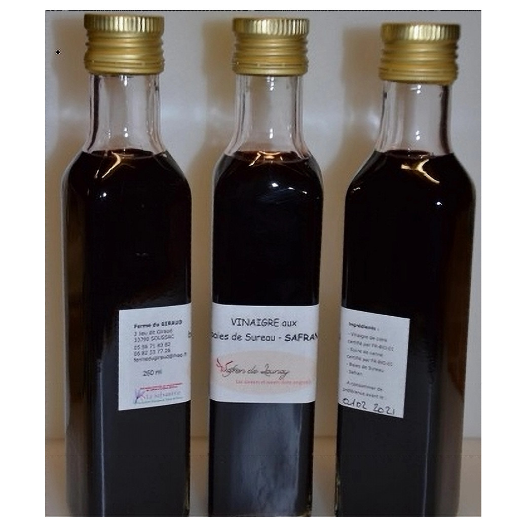 Vinaigre de cidre-Baies de sureau safran - 250ml