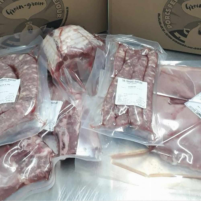 Caissette de Porc Fermier (5,5Kg)  (sur réservation) Livraison le 3 mai 2025 !