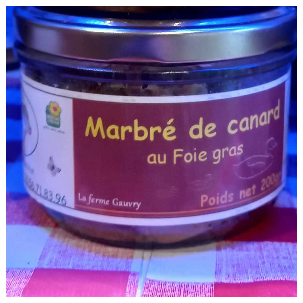 Marbré de Canard au foie gras 200g (3 à 4 personnes)