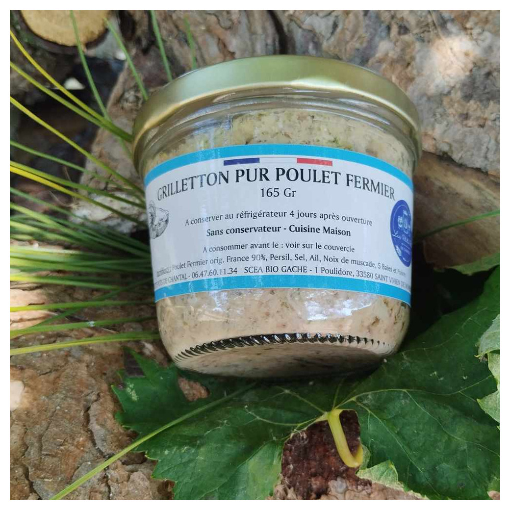 Grilletton pur Poulet fermier - 165Gr