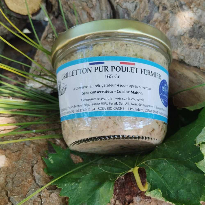 Grilletton pur Poulet fermier - 165Gr