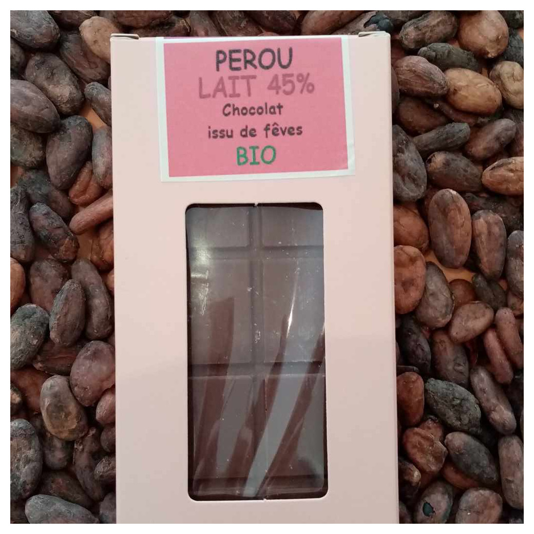 Plaque Chocolat au Lait origine Pérou - 100g