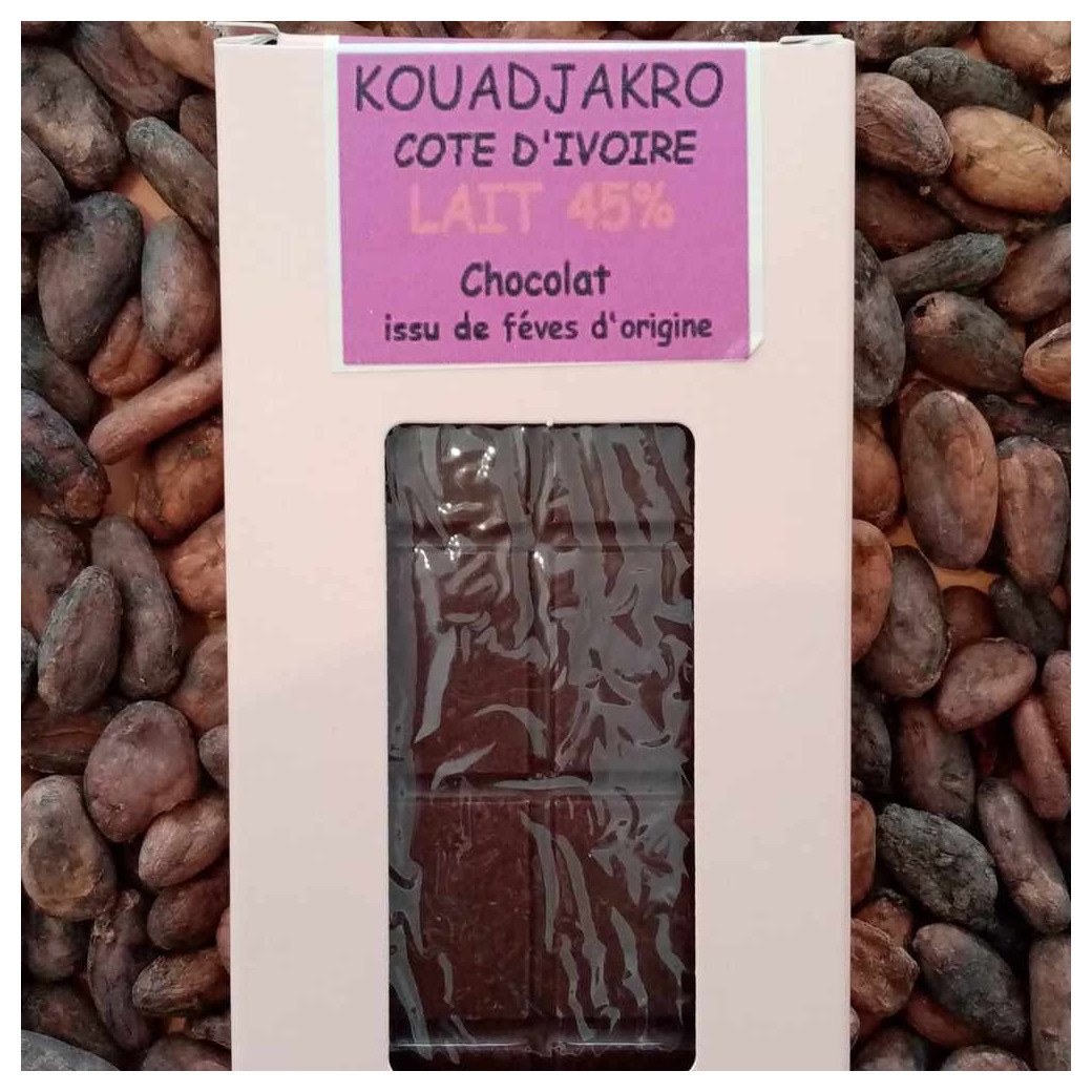 Plaque Chocolat au Lait origine Côte d'Ivoire