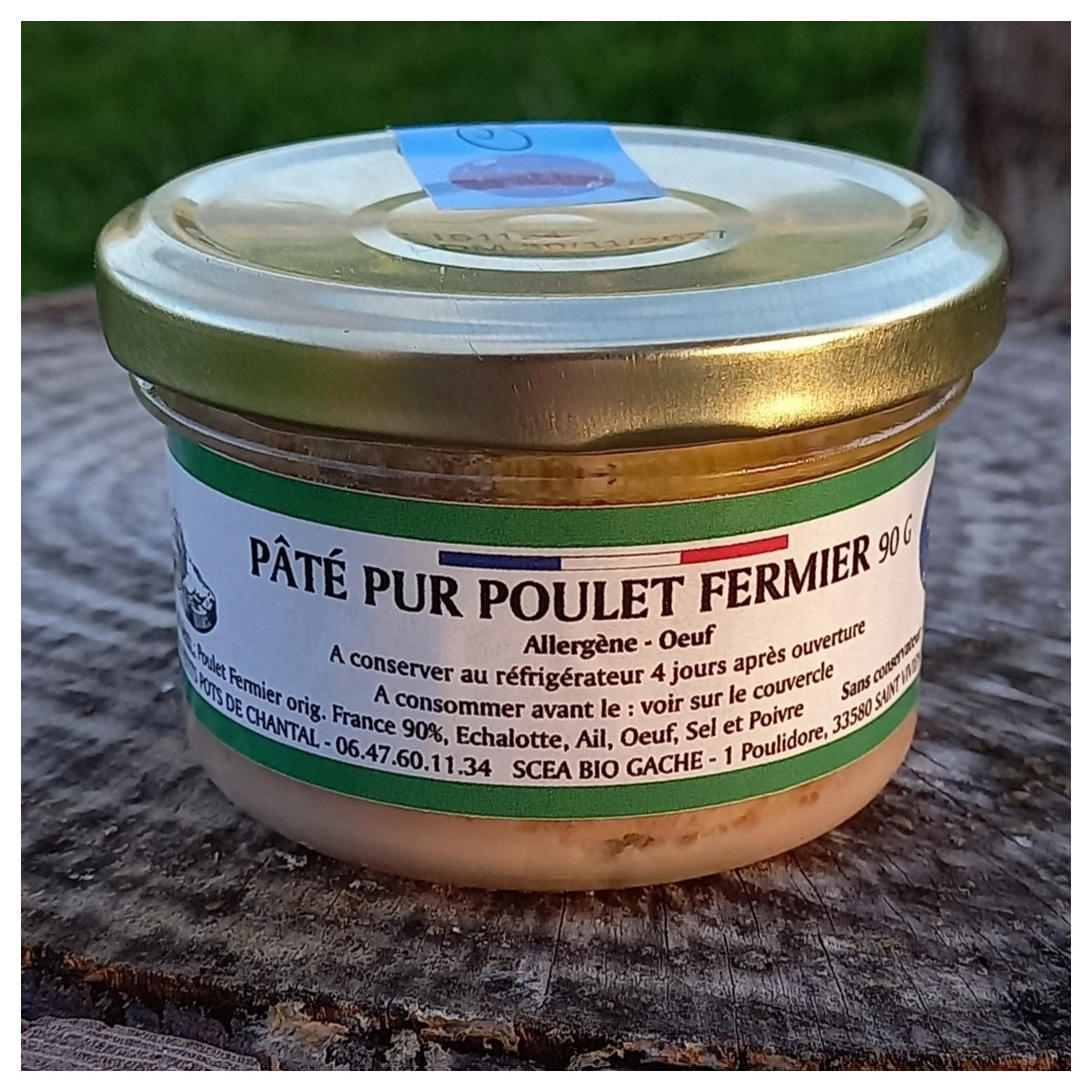 Les P'tits Malins de Chantal - Pâté pur poulet fermier 90g