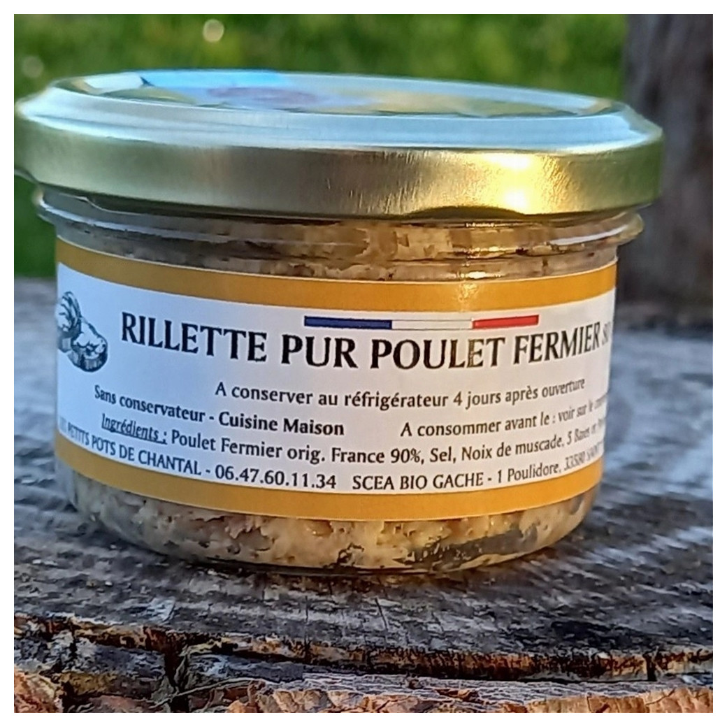 Les P'tits Malins de Chantal - Rillette Pur Poulet Fermier 80g