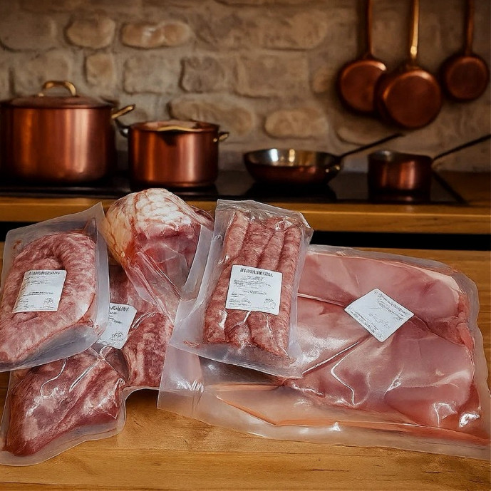 Caissette de Porc Fermier (5,5Kg) (sur réservation) Livraison le 26 juillet 2025