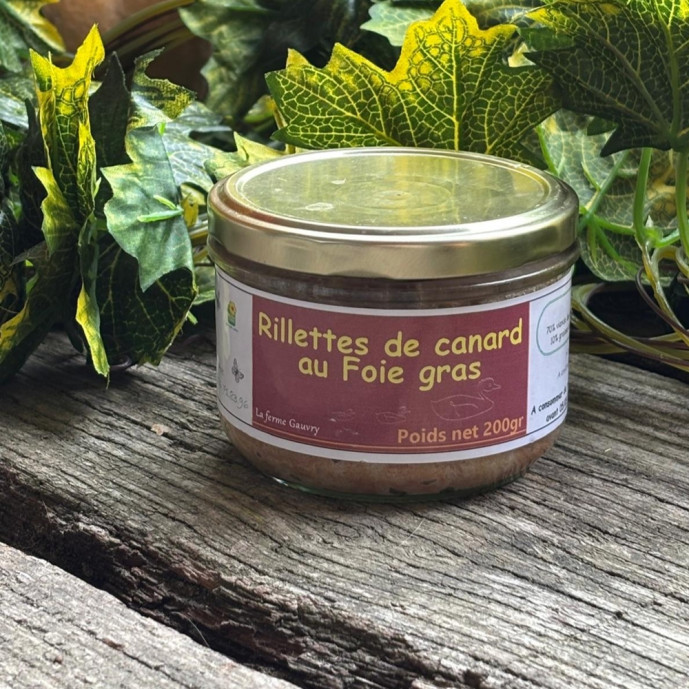 Rillettes de canard au foie gras 200g (3 à 4 personnes)