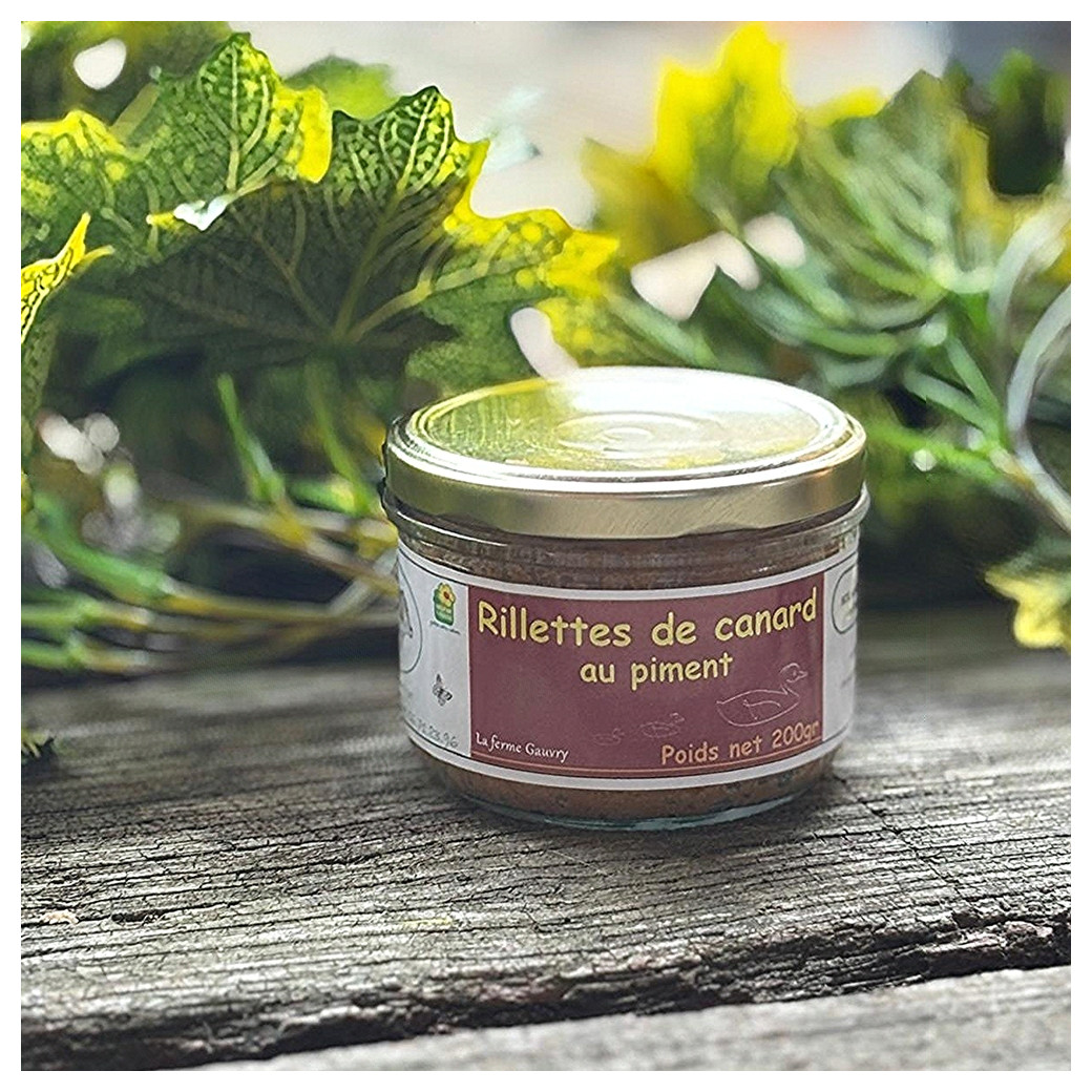 Rillettes canard au piment 200g (3 à 4 personnes)
