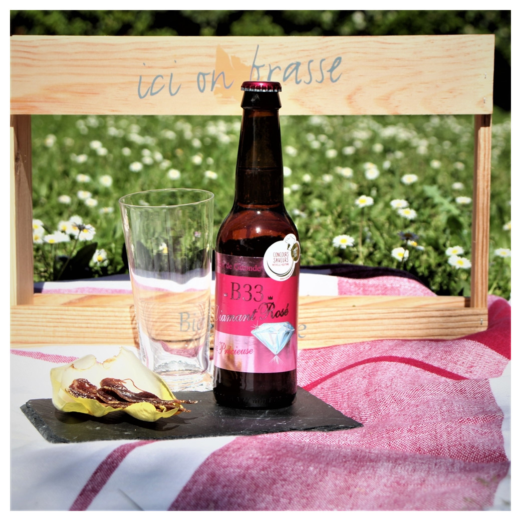 Bière B 33 - Diamant Rosé - Framboise - 33 cl