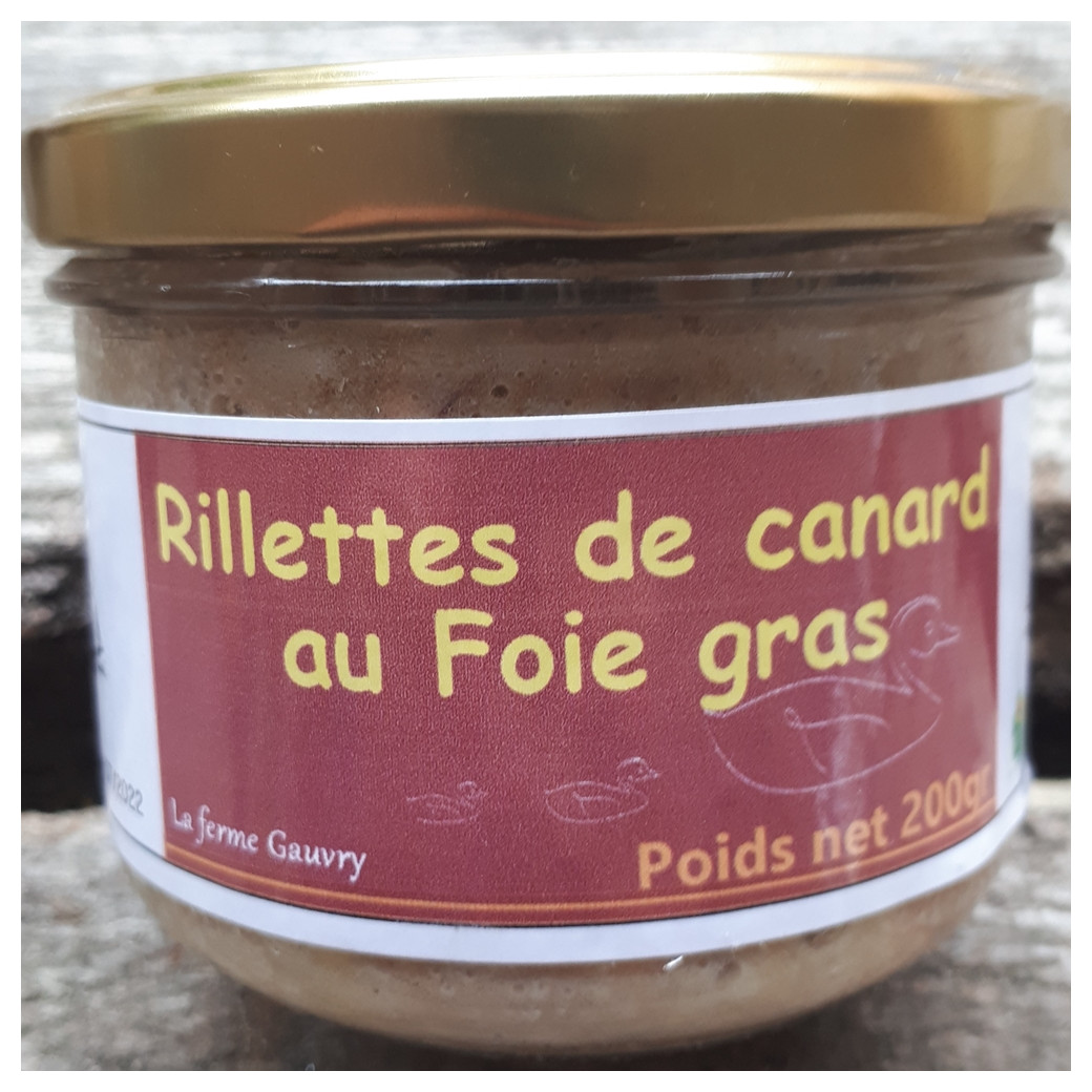 Rillettes de canard au foie gras 200g (3 à 4 personnes)